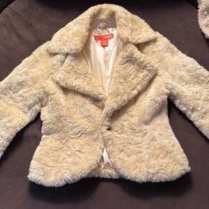 Cream Faux Fur Jacket